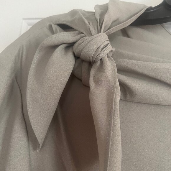 Tibi Feather Weight Eco Crepe Benedict Dress - Grey - 4 - Picture 9 of 12